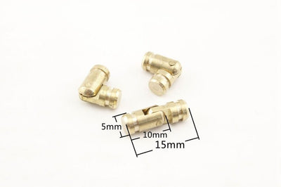 Barrel Solid Brass Box Hinge - 15 mm