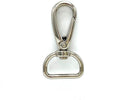 Push-Gate Swivel Snap Hook, D Eye (3/4", 4.6cm)