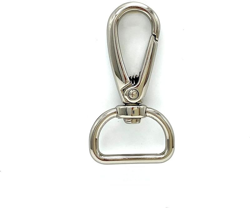 Push-Gate Swivel Snap Hook, D Eye (3/4", 4.6cm)