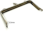 Rectangle Glue-In Kiss-Lock Purse Frame, 4 1/2" x 2 5/8" (11.5 x 6.5 cm)