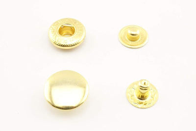 Iron snap Fastener Buttons Washable Press Stud for Sewing Leather Craft Clothing - Ring-Spring Snap Button - 5/8" (15 mm)