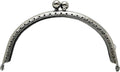 Half-Round Sew-In Kiss-Lock Purse Frame, 4" x 2 3/16" (10 x 5.5 cm) - 8mm Ball Clasp