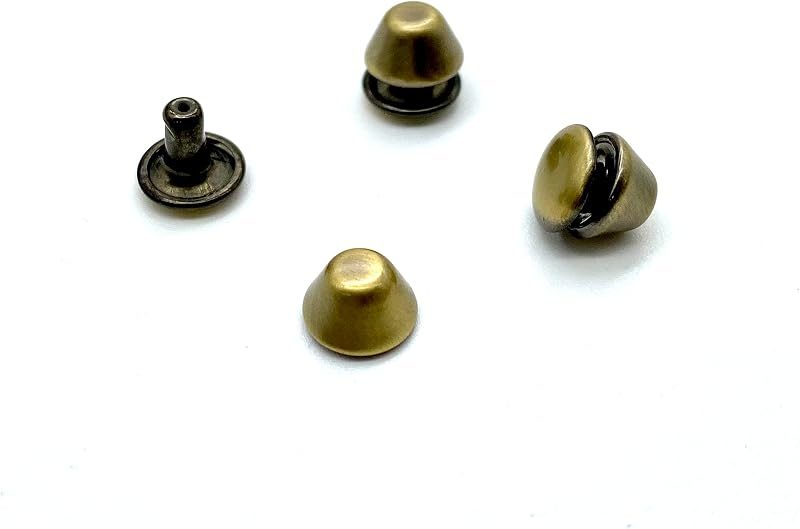 Barrel Riveted Purse Feet, Spike Rivet Studs, per Lot