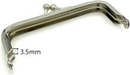 Rectangle Glue-In Kiss-Lock Purse Frame, 3 1/2" x 2" (9 x 5 cm)