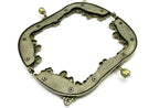 Vintage Embossed Screw-In Kiss-Lock Purse Frame, 5" x 2 3/16" (12.5 x 5.5 cm) - Openwork Leaf