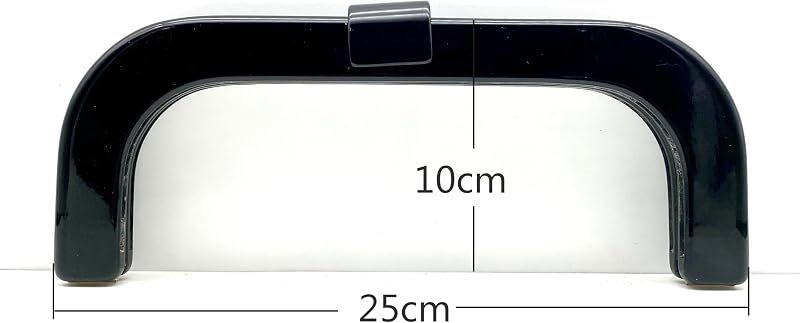 Rectangle Acrylic Purse Frame, 10" x 4" (25 x 10 cm) - Flat Clasp