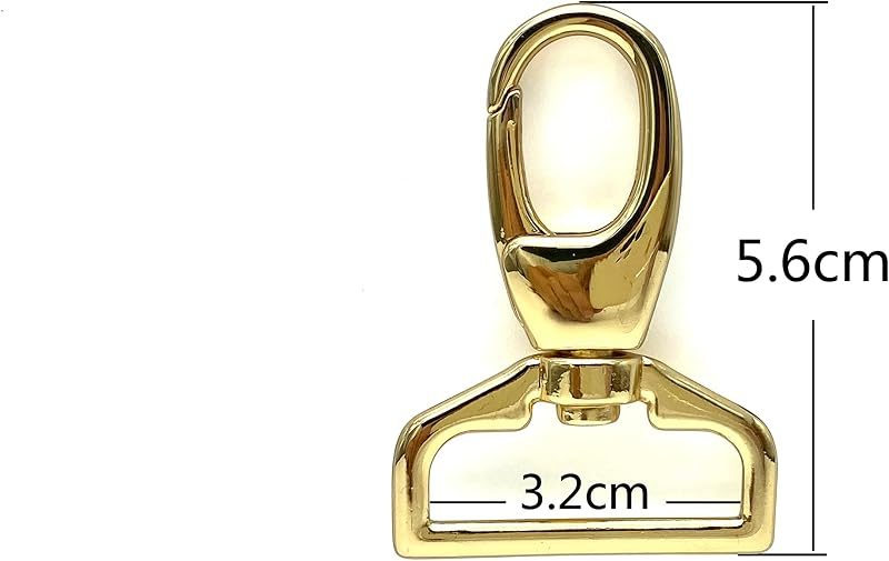 Push-Gate Swivel Snap Hook, Trapezoid Eye (1 1/4")