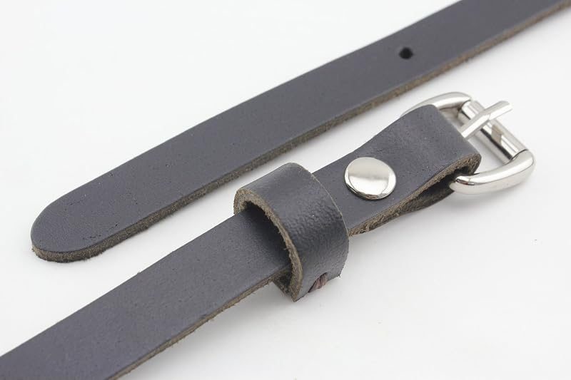 Adjustable Genuine Leather Crossbody Strap, 46 3/8" (118 cm) - Round-Eye Push-Gate Hooks