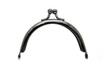 Half-Round Glue-In Kiss-Lock Purse Frame, 3 3/8" x 2" (8.5 x 5 cm)