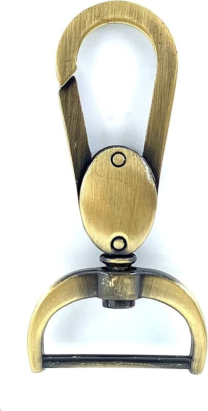 Long Push-Gate Swivel Snap Hook, D-Ring Eye