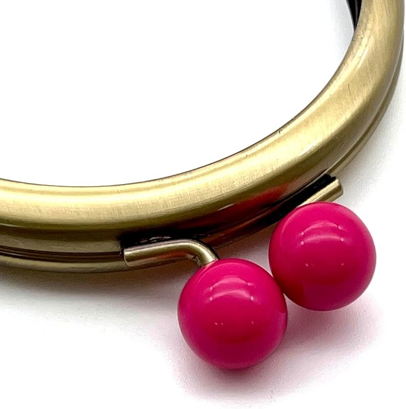 Color-Ball Glue-In Kiss-Lock Purse Frame, 8.5 x 5 cm
