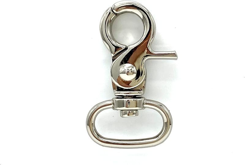 Compact Lobster-Claw Swivel Snap Hook, D-Ring Eye