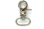 Compact Lobster-Claw Swivel Snap Hook, D-Ring Eye