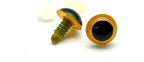 Plastic Safety Eyes with washers / 14 pcs Wheat
