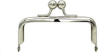 Rectangle Glue-In Kiss-Lock Purse Frame, 3 1/2" x 1 5/8" (9 x 4 cm) - Large 11mm Ball Clasp