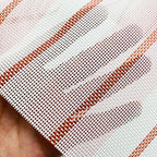 Vinyl Mesh Fabric by the Yard, 1x1 Open Weave Striped PVC Coated Polyester
