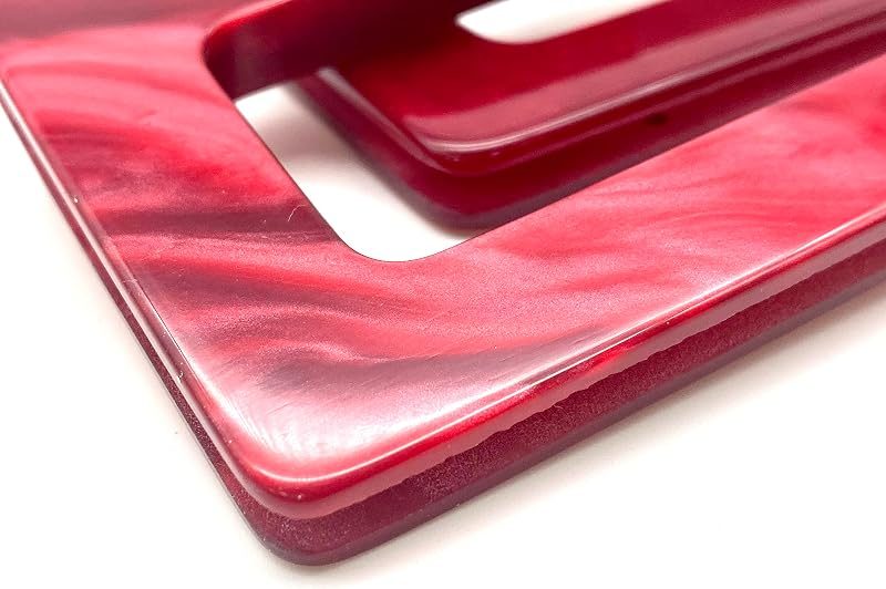Resin Rectangle Oblong Cut Out Grommet Bag Purse Clutch Handles for Bag Purse Making Replacement 5 5/16" x 2