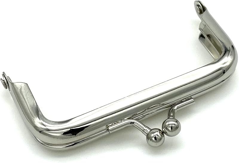 Glue-In Kiss-Lock Purse Frame, 3" x 1 5/8" (7.5 x 4 cm) - 6mm Ball Clasp