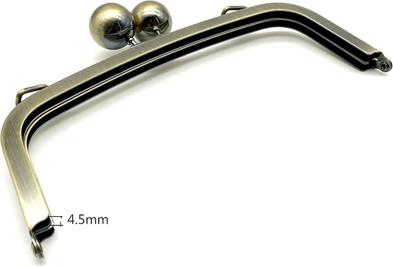 Rectangle Glue-In Kiss-Lock Purse Frame, 7 1/2" x 3 5/32" (19 x 8 cm)
