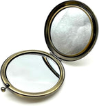 Round Compact Mirror Blank with Engraved Rim, 2 3/4" (7 cm)