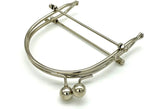 Sew-In Kiss-Lock Purse Frame with Handle, 4" x 4 1/2" (10.5 x 11.5 cm)