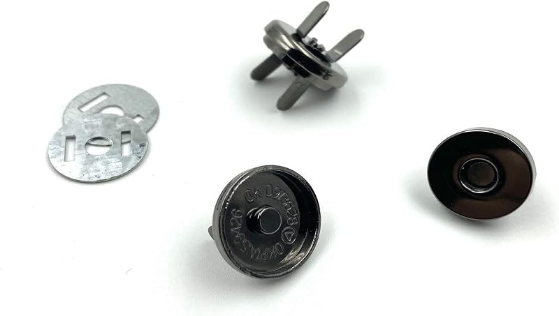 Round Cover Magnetic Snaps Bag Button Purse Leather Closures for Sewing Purse Bag Clutch Wallet - Full-Cover Magnetic…