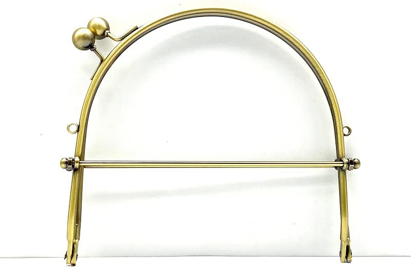 Sew-In Kiss-Lock Purse Frame with Handle, 6 1/4" x 5 3/4" (16 x 14.5 cm)