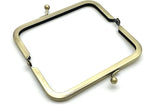 Rectangle Glue-In Kiss-Lock Purse Frame, 4" x 2" (10 x 5 cm)
