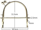 Sew-In Kiss-Lock Purse Frame with Handle, 4" x 4 1/2" (10.5 x 11.5 cm)
