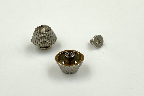 12mm screw in flat cone rivet purse feet Nickel