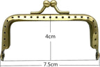 Rectangle Sew-In Kiss-Lock Purse Frame, 3" x 1 5/8" (7.5 x 4 cm)