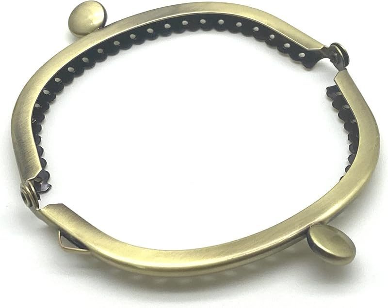 Half-Round Sew-In Kiss-Lock Purse Frame, 3 1/2" x 1 9/16" (9 x 4 cm)