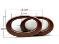 6 1/2" (16.5 cm) oval ring Wood grommet bag purse handles for knitting bag purse making Coffee