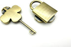 Bag Purse Clutch Padlock with Key zinc alloying for Jewelry Necklace Charm Box Making Hardware Anti Bronze