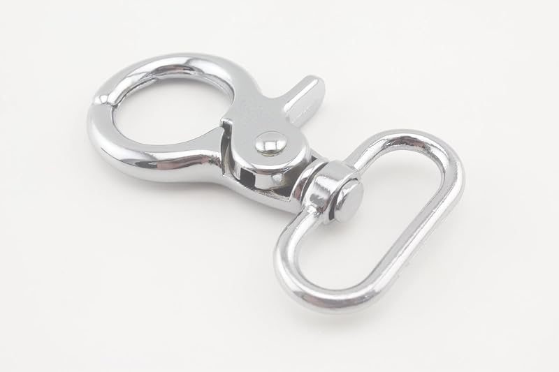 Long Lobster-Claw Swivel Snap Hook, Chrome (1 1/4")