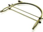 Sew-In Kiss-Lock Purse Frame with Handle, 6 1/4" x 5 3/4" (16 x 14.5 cm)
