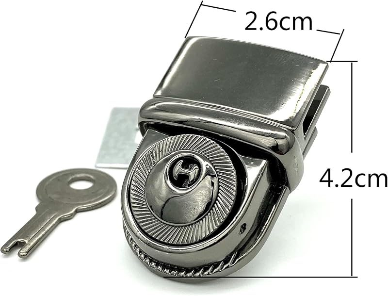 Press Tongue Thumb Latch Lock Clutch Purse Handbag Bag Lock with Key Zinc alloying for Purse Bag Wallet Clutch Making