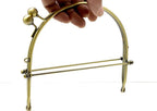 Sew-In Kiss-Lock Purse Frame with Handle, 6 1/4" x 5 3/4" (16 x 14.5 cm)