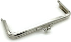 Rectangle Glue-In Kiss-Lock Purse Frame, 5" x 2" (12.5 x 5 cm)
