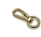 Short Push-Gate Swivel Clasp, Round Eye (1/2")