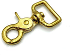 Solid Brass Lobster-Claw Swivel Snap Hook