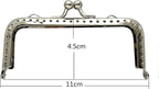 Rectangle Sew-In Kiss-Lock Purse Frame, 4 1/4" x 1 3/4" (11 x 4.5 cm)