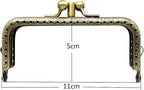 Rectangle Double-Pocket Sew-In Kiss-Lock Purse Frame, 11 x 5 cm