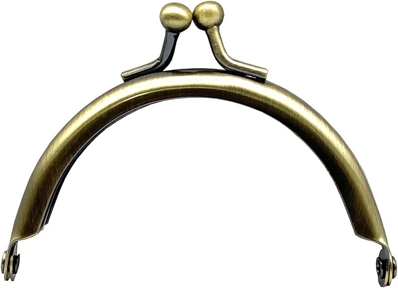 Half-Round Glue-In Kiss-Lock Purse Frame, 2 3/4" x 1 5/8" (7 x 4 cm)
