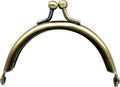 Half-Round Glue-In Kiss-Lock Purse Frame, 2 3/4" x 1 5/8" (7 x 4 cm)
