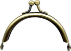 Half-Round Glue-In Kiss-Lock Purse Frame, 2 3/4" x 1 5/8" (7 x 4 cm)