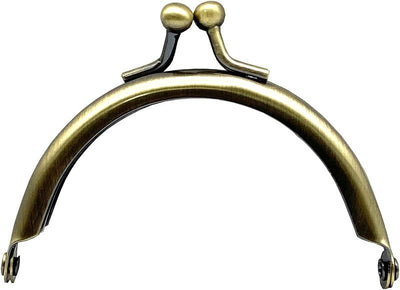 Half-Round Glue-In Kiss-Lock Purse Frame, 2 3/4" x 1 5/8" (7 x 4 cm)