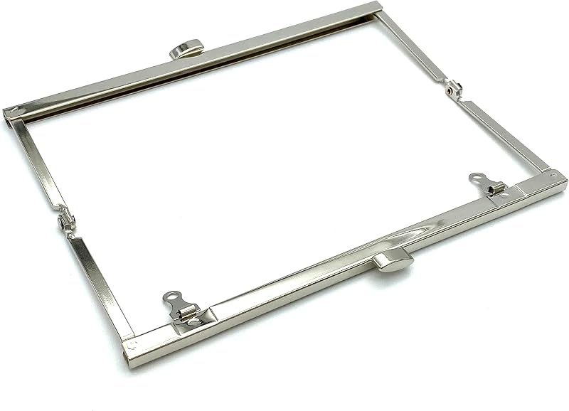 Rectangle Glue-In Kiss-Lock Purse Frame with Chain Loops