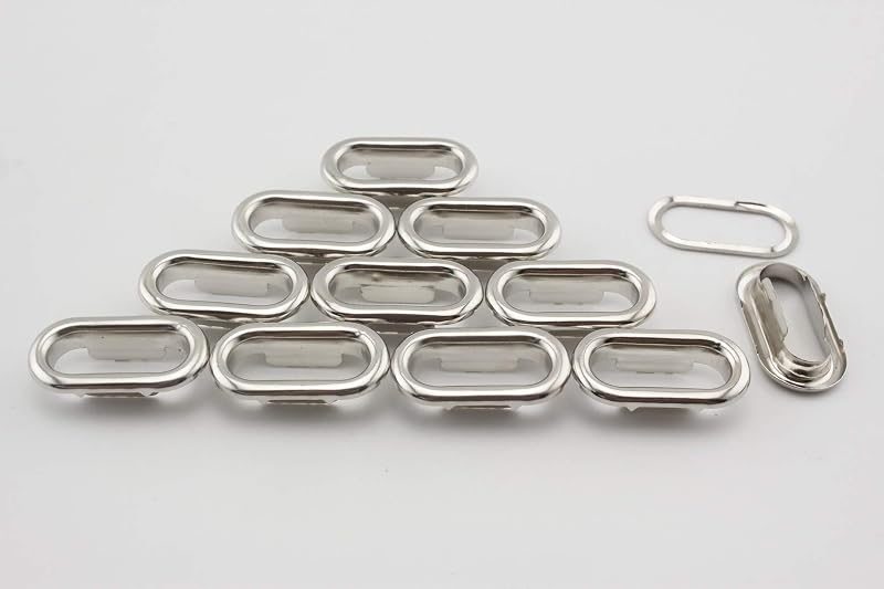 Oval Grommets with Washers, Solid Brass