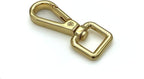 Push-Gate Swivel Snap Hook, Square Eye (1/2")